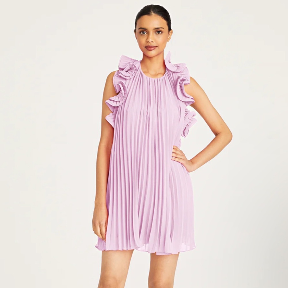 AMUR Mimi pleated backless mini dress - Picture 2 of 7